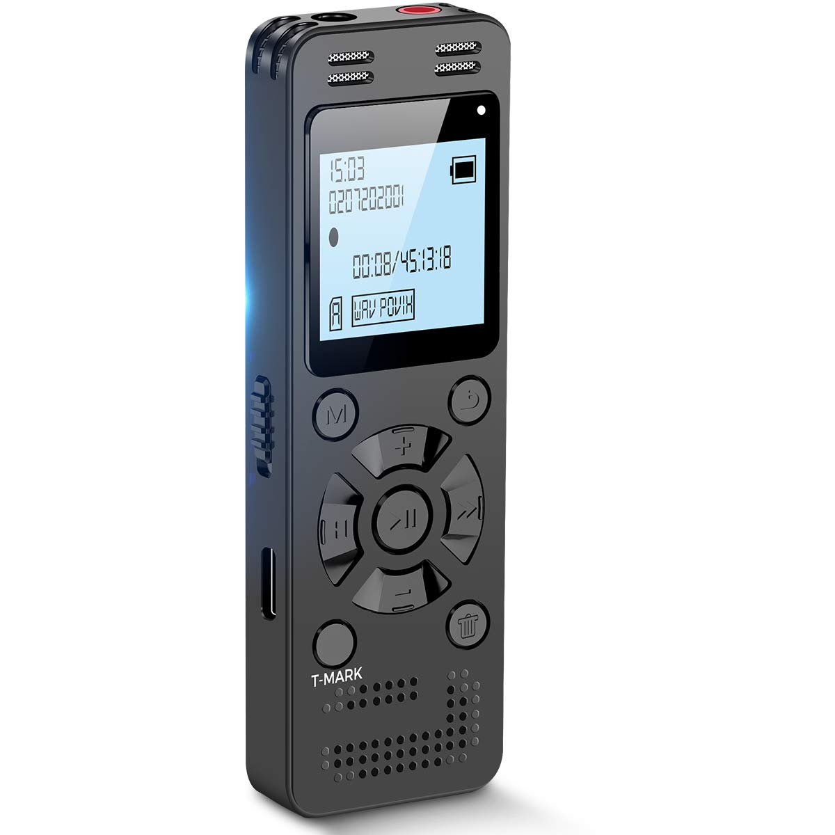 128GB Digital Voice Recorder for Lectures Meetings - EVIDA 9296 Hours Voice Acti
