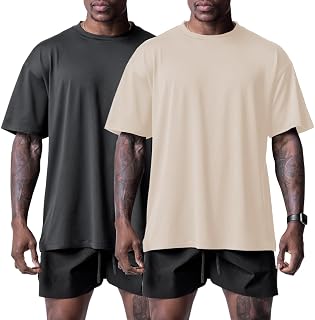 Muscle Killer 1/2pack Men's Gym Workout Dry Fit Short Sleeve Athletic Fitness Crew Neck Casual Loose Fit T-Shirt