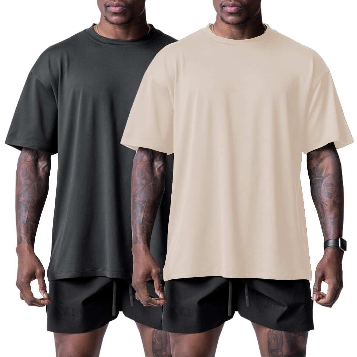 Muscle Killer 1/2pack Men's Gym Workout Dry Fit Short Sleeve Athletic Fitness Cr