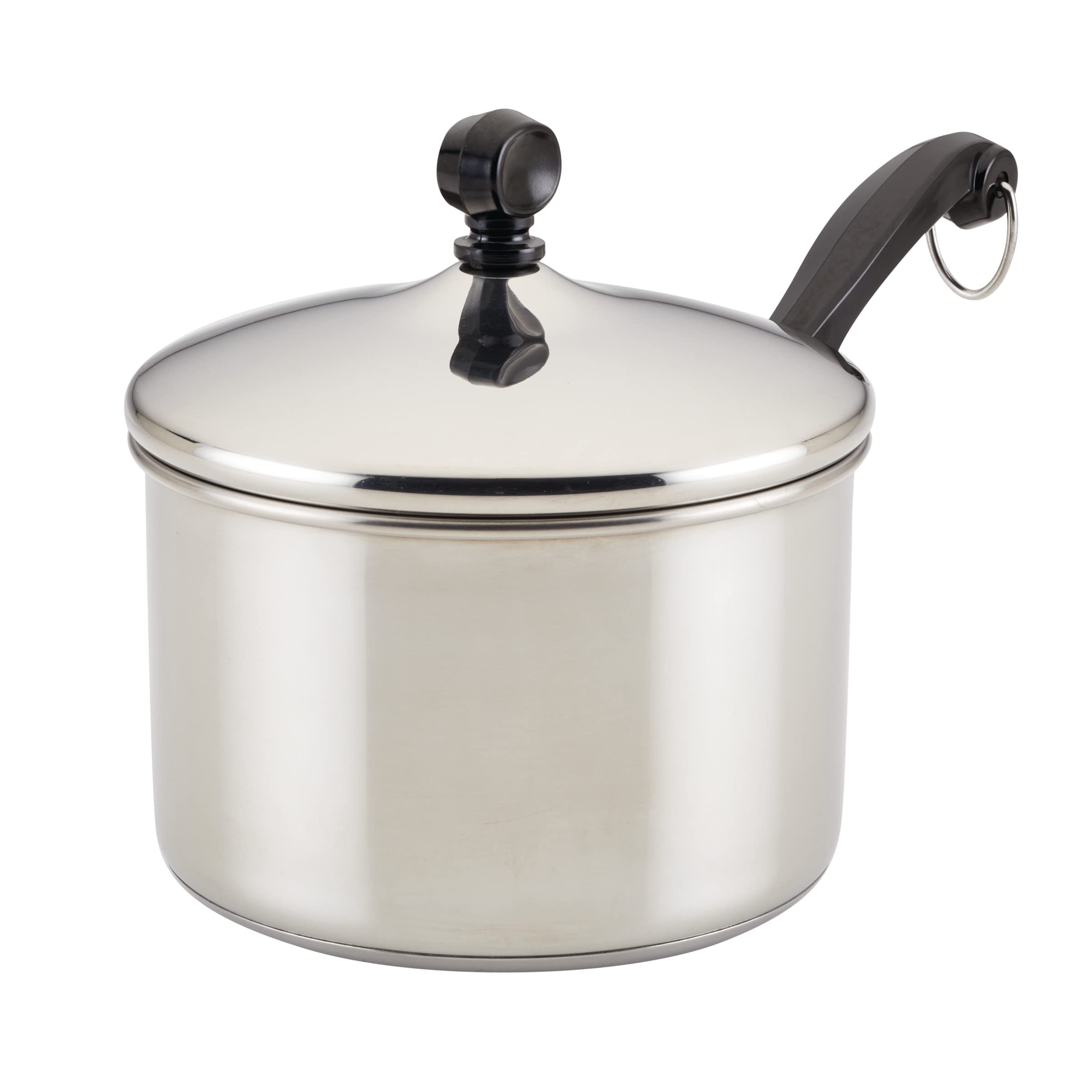 Farberware Classic Series Stainless Steel Sauce Pan with Lid, 2 Qt, Silver | 2-q