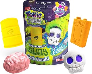 ZIMPLI Toxic Tubz Colour Changing Slimy Bath Bomb, 1 of 4 Surprise styles to Collect, One Baff Bomb Pack, Gross Toys, Birthday Gift, Slime toy, Sensory, Stocking Filler