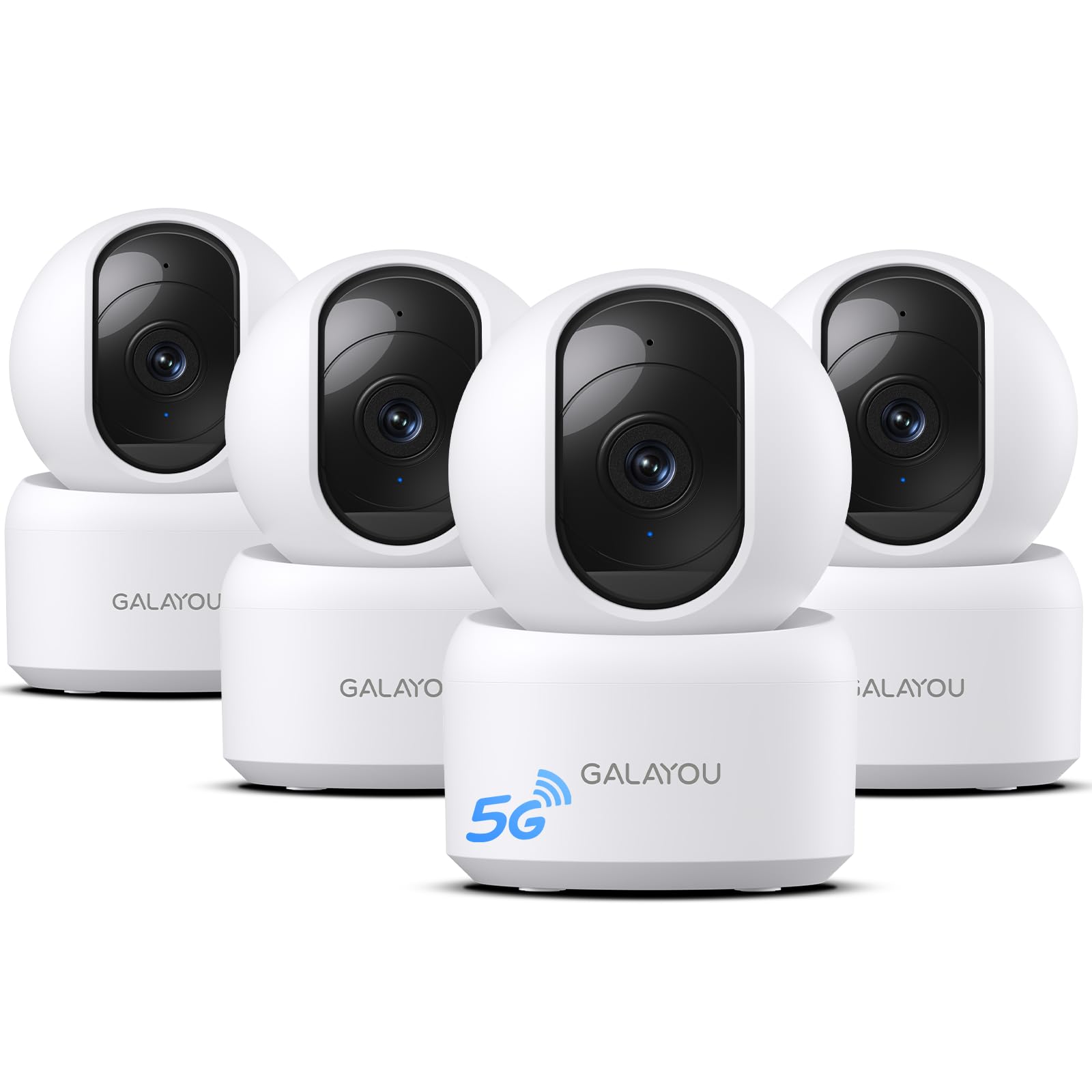 GALAYOU 5G&2.4G Dual-Band Indoor Cameras for Home Security in 2K, G2 4Pack | Wi-