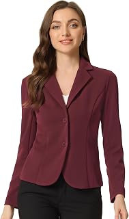 Allegra K Women's Work Office Blazer Stretch Lapel Collar Long Sleeve Jacket Suit Blazer