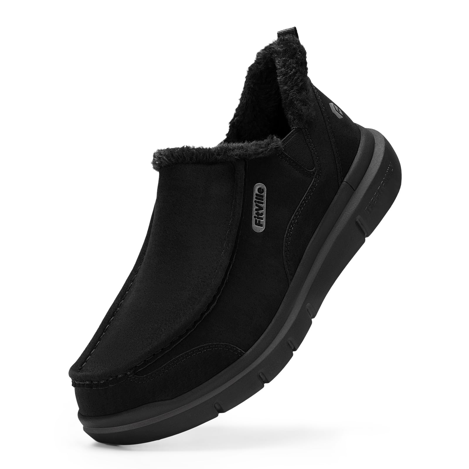 FitVille Extra Wide Men Slippers Slip-on Diabetic Shoes for Men Non Slip House S