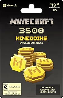 Minecraft Physical Card | Minecoins Pack: 3,500 Coins - $19.99