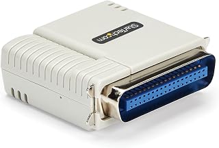 StarTech Parallel Network Print Server, Ethernet 10/100Mbps, TAA (PM1115P3) | WebUI, Centronics Ethernet Printer Server Adapter, HP, Epson, Canon, Lexmark compatible