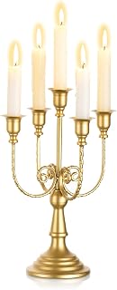 Sziqiqi Gold 5 Branch Metal Candelabra