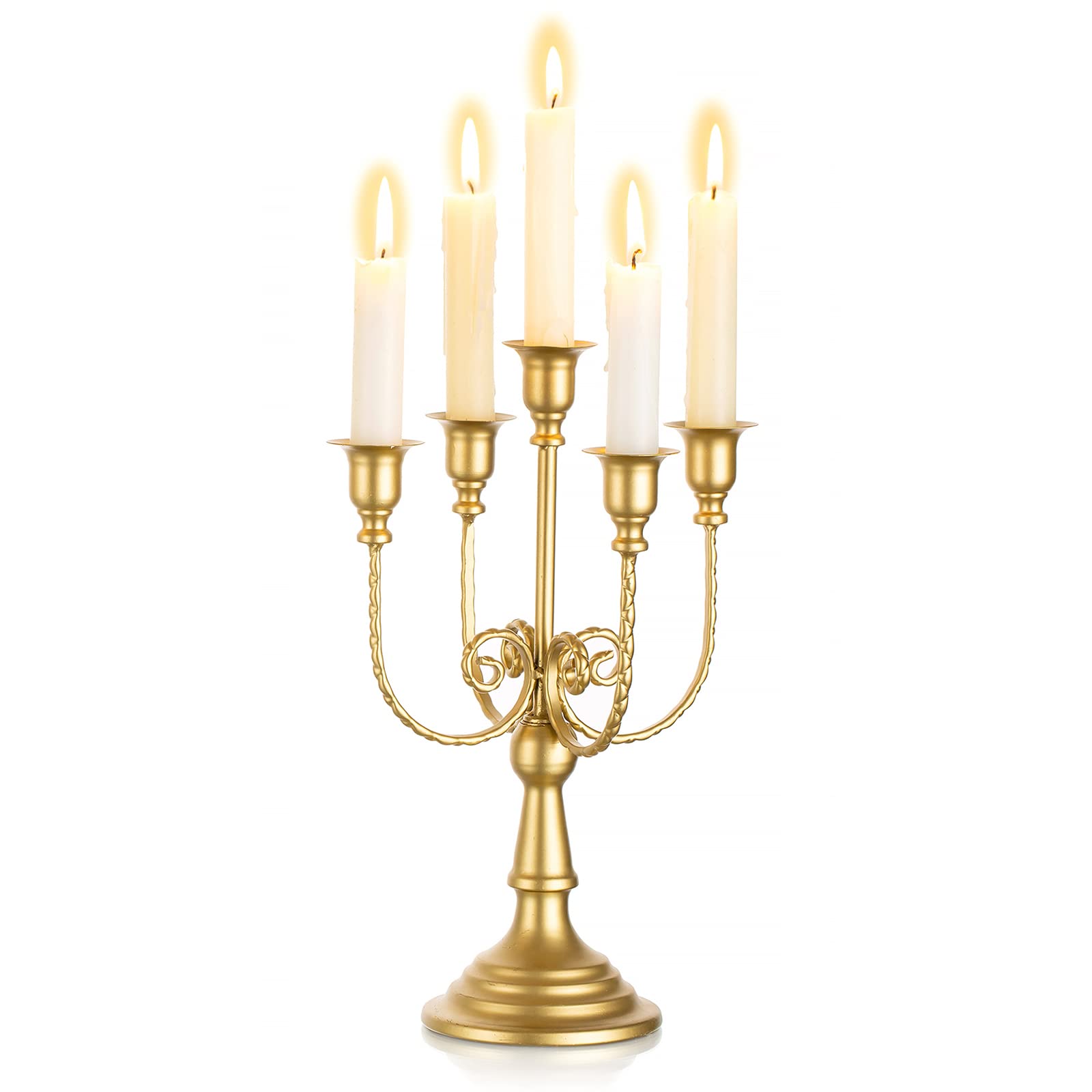 Sziqiqi Gold 5 Branch Metal Candelabra