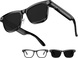 Bapick AI Smart Glasses with Camera, 8MP HD Camera Glasses for Men Women | Photo Capture,Object Recognition,Video Recording Sunglasses,Real Time Translation,Voice Assistant, Bluetooth Open-Ear Music