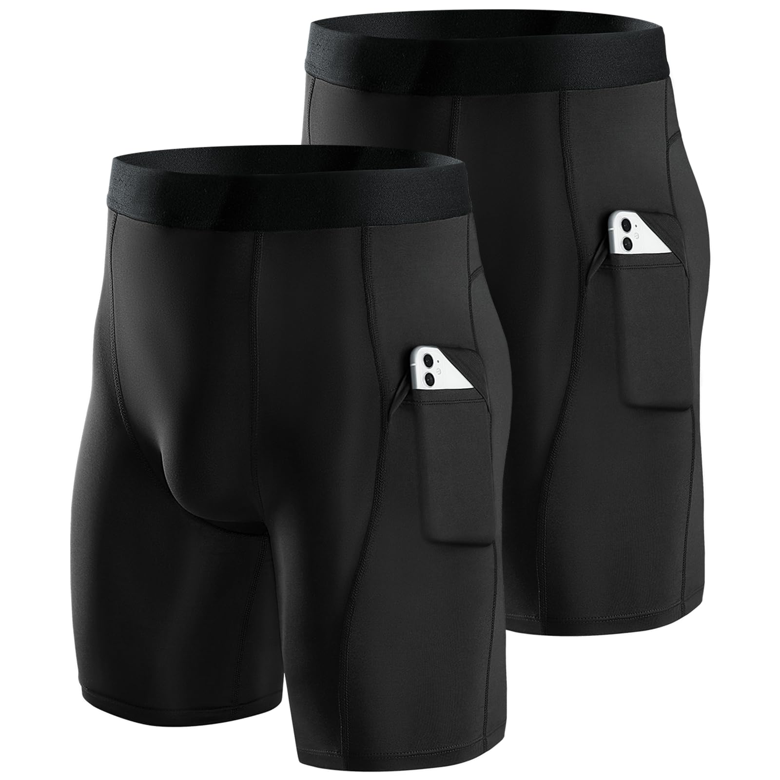 Niksa 3 Pack Compression Shorts for Men Quick Dry Breathable Compression Shorts 