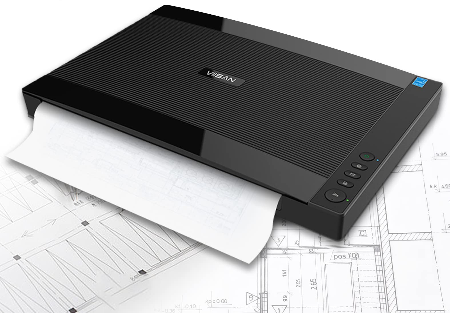 VIISAN VF3240 A3 Scanner - Fastest 4-Second Scan (200dpi, A3 Color), 2400 DPI Hi