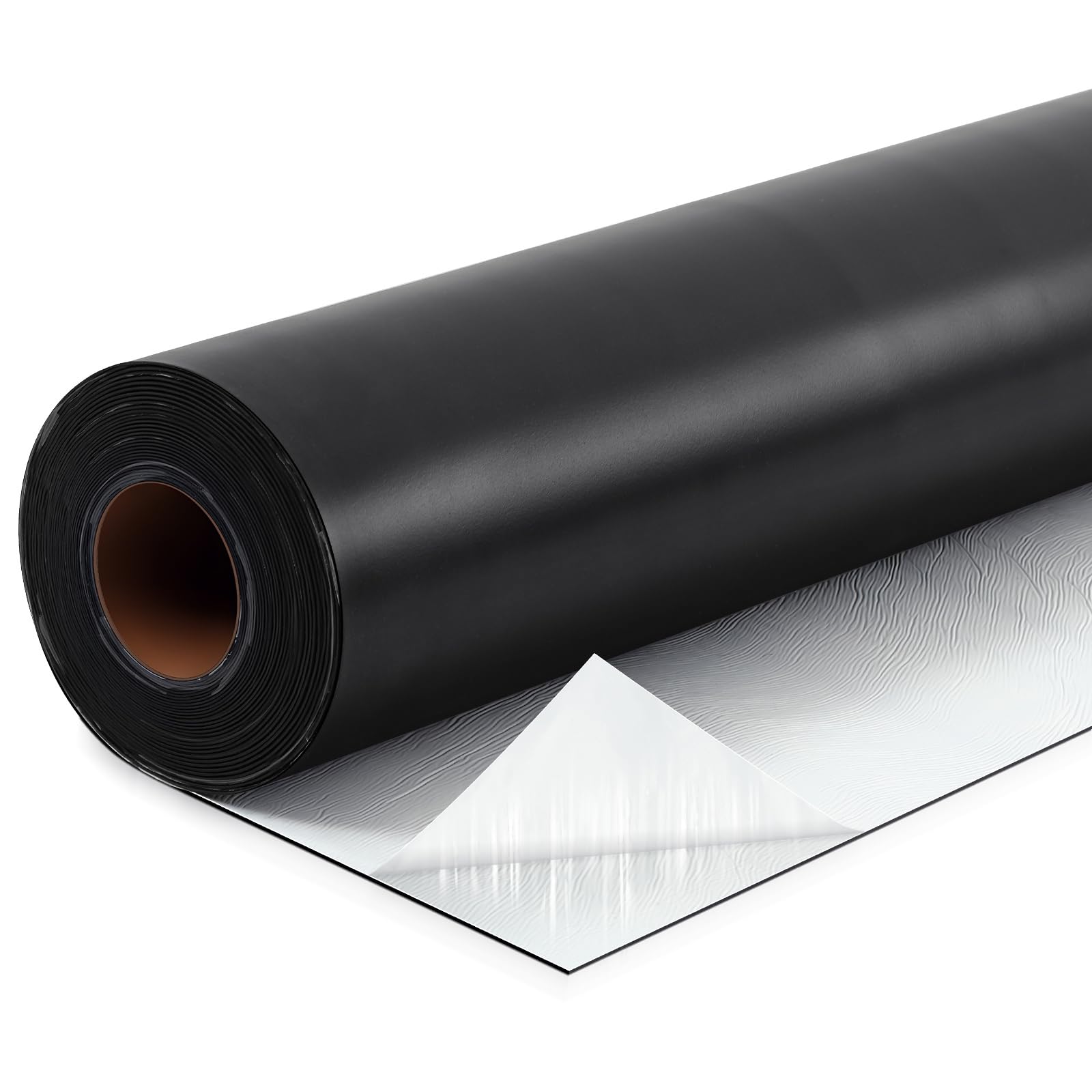 Pushglossy 1 Roll EPDM Rubber Roofing Membrane 50 Mil, 39" x 10 Ft, Black | Self