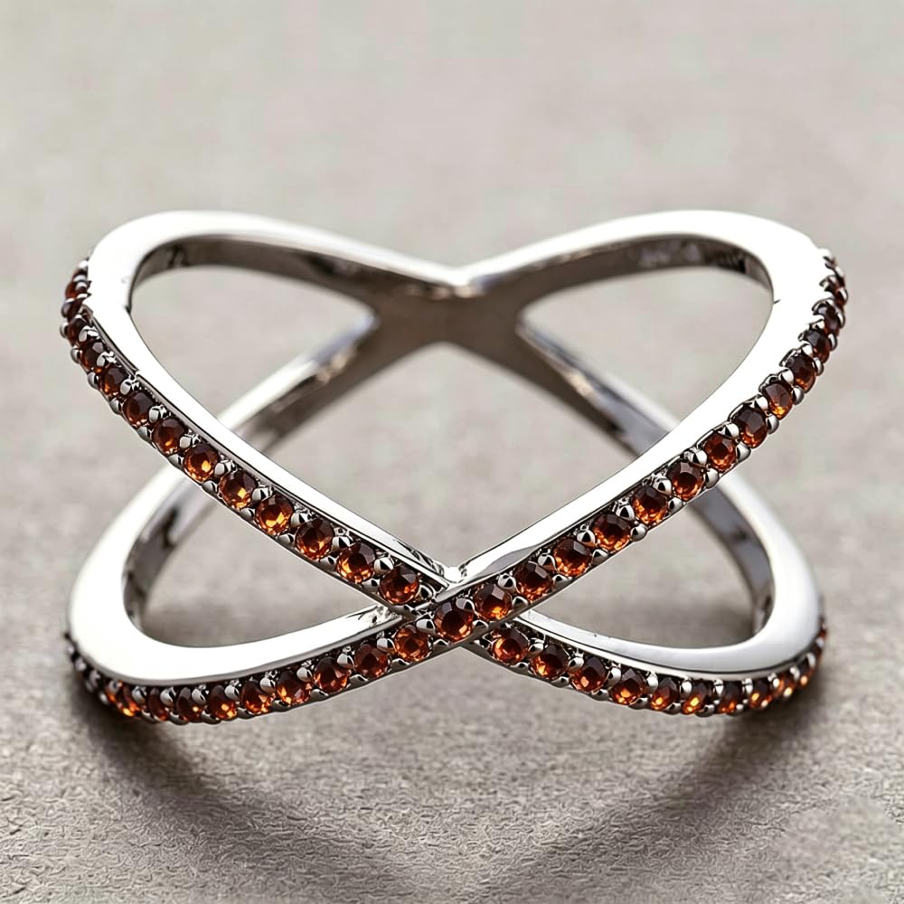 Fashion Simple Cross Rings for Women Versatile Daily Jewellery with