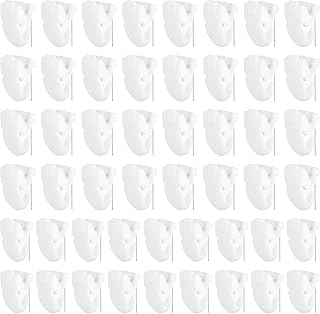 50 Pcs Cube Clips Plastic Wall Clips for Cubes Pictures Picture Hanging Accessories Picture Frame Memo Note Office Home (White)