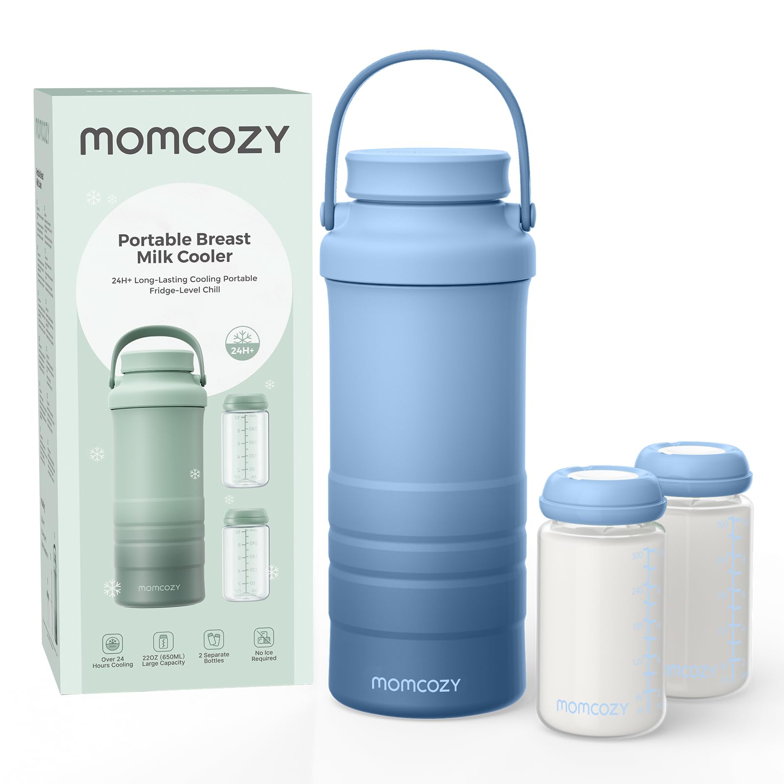 Momcozy 22oz Portable Breastmilk Cooler for 24H Outdoor, Newborn Essentials | 24