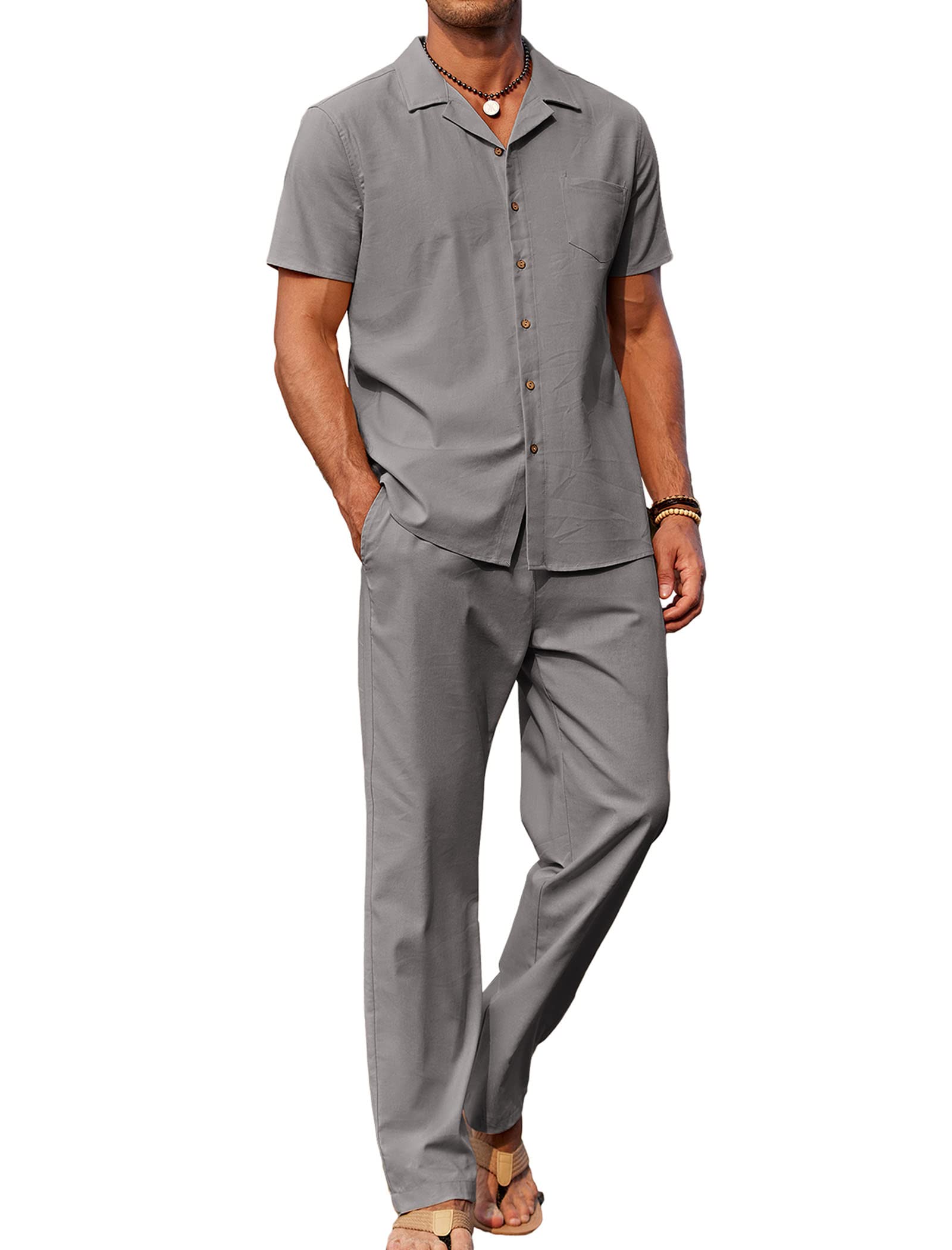 COOFANDY Men's Classic Business Suit Trousers Set (Pack of 2)