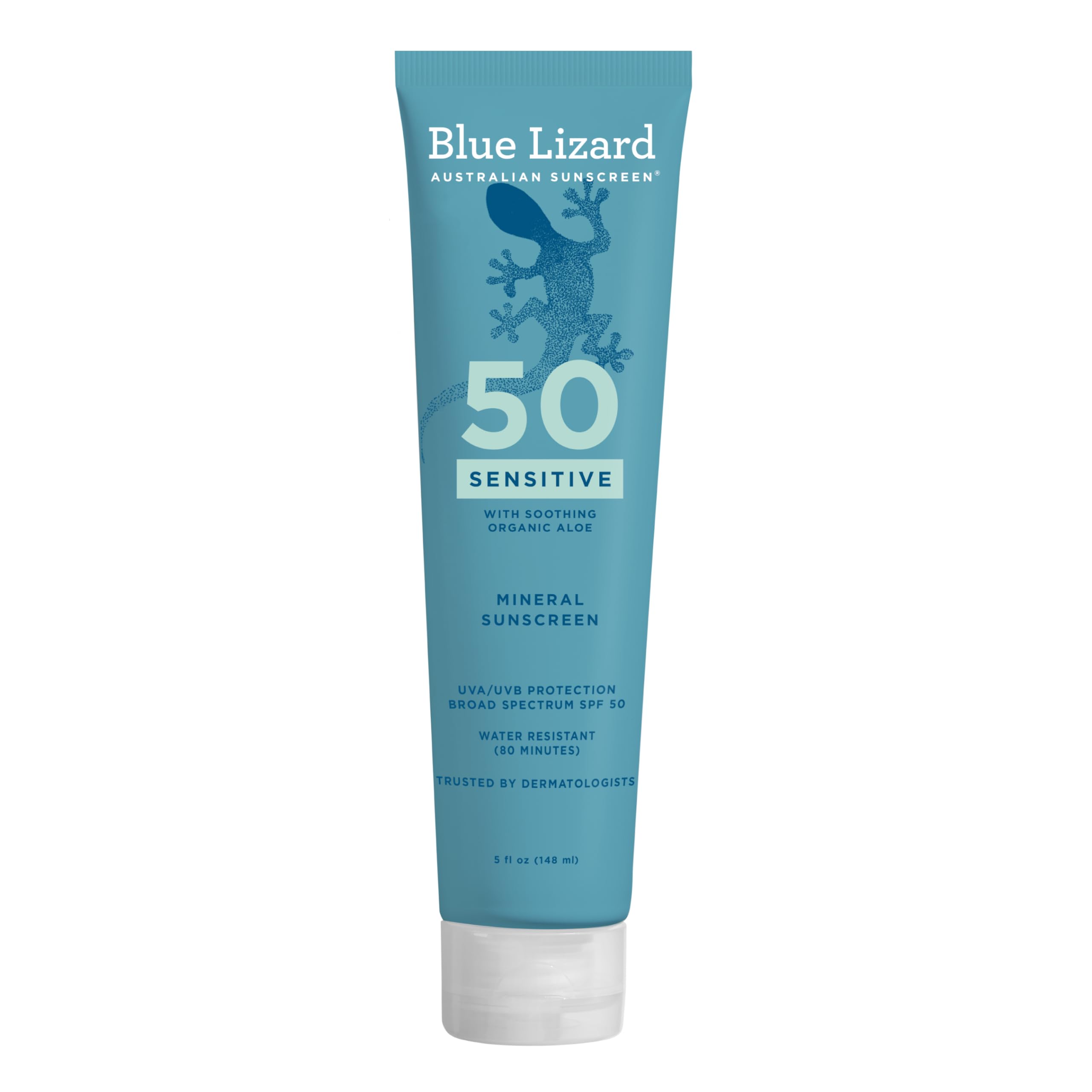 Blue Lizard Sensitive Mineral Sunscreen SPF 50 Sunscreen Lotion, 5 fl oz | Daily
