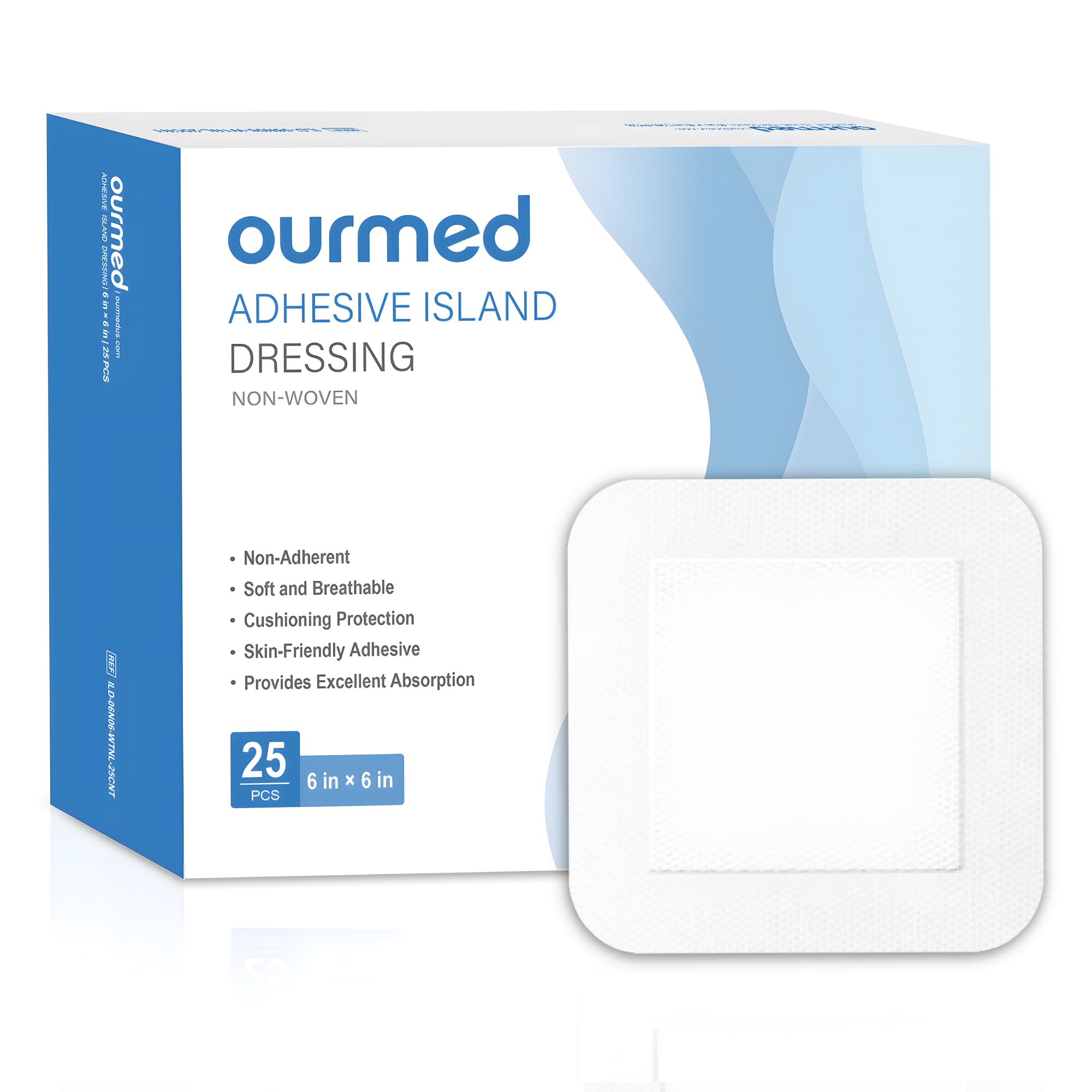 Ourmed Sterile Wound Plasters 15x15 cm, Self-Adhesive, Strong Adhesion, Protects