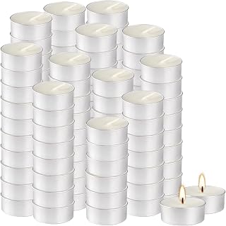 Bulk 200 Pack Tealight Candles, 4 Hour Burn Time,Dinner Candle Set with Cotton Wick,Perfect for Anniversaries Decorative Events and More White.
