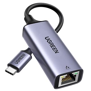 UGREEN USB C to Ethernet Adapter, Plug and Play 1Gbps Aluminum Adapter | (Thunderbolt 4/3 Compatible) to RJ45 Network Dongle, Compatible for MacBook Pro/Air, iPhone 17 Pro/Max, iPad, XPS