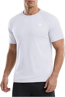 PINSPARK Workout Shirts for Men Short Sleeve UPF 50+ Quick Dry Gym T-Shirt