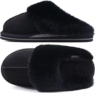 KuaiLu Women's Winter Plush Light Fur Warm Slippers Lining