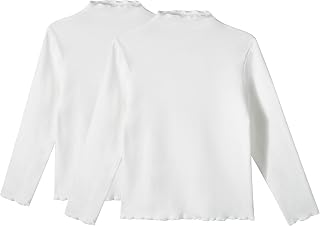 Miipat Set of 2 Girls' Long Sleeve Thermal Collar T-Shirt