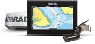 Simrad GO Chartplotter and Fish Finder, with Transducer and Radar Options, Preloaded C-MAP Discover Chart Card