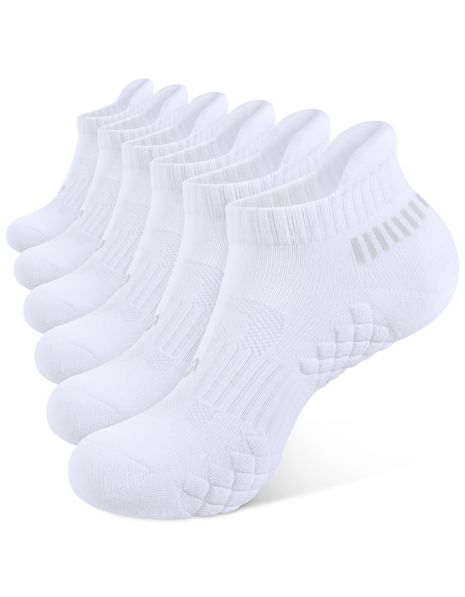 CLOSEMATE 6 Pairs Men's Short Trainer Socks for Fitness & Training Size 39