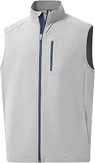 M MAELREG Mens Vests Outerwear Windproof Lightweight Softshell Vests Zip Pockets Sports Sleeveless Jacket Golf Vests for Men