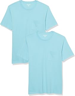 Amazon Essentials Men's Short-Sleeve Crewneck Pocket T-Shirts, Pack of 2