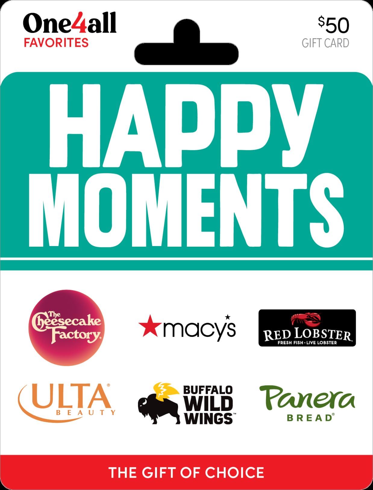 One4all Happy Moments Physical Gift Card - $50