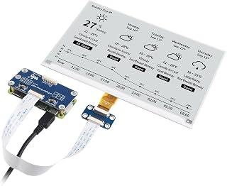 Waveshare 7.5inch E-Paper HAT Display Module, 800x480 Resolution, Supports Black/White 2 Colors, Compatible with Jetson Nano/Raspberry Pi 4B/3B+/3A+/3B/2B/1B+/1A+/Zero 2 W/Zero W/Zero