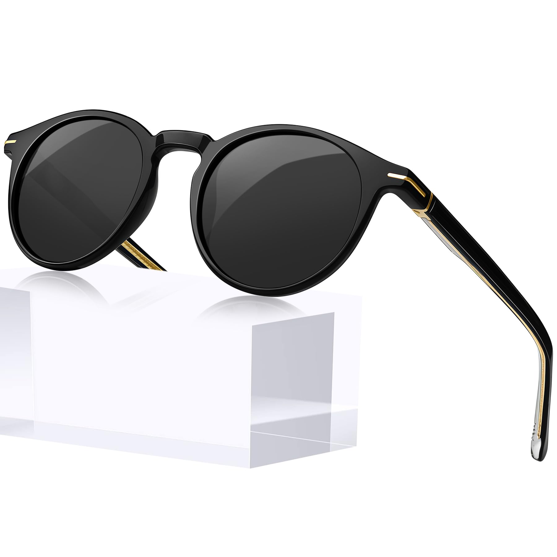 KANASTAL Retro Round Sunglasses Men Women Polarised