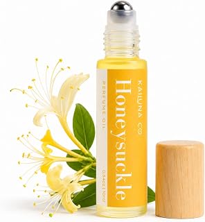 Kailuna Co. Honeysuckle Perfume Roll On for Women w/Essential Oils, 10 ml | Handmade w Organic Oils, TSA Travel Size
