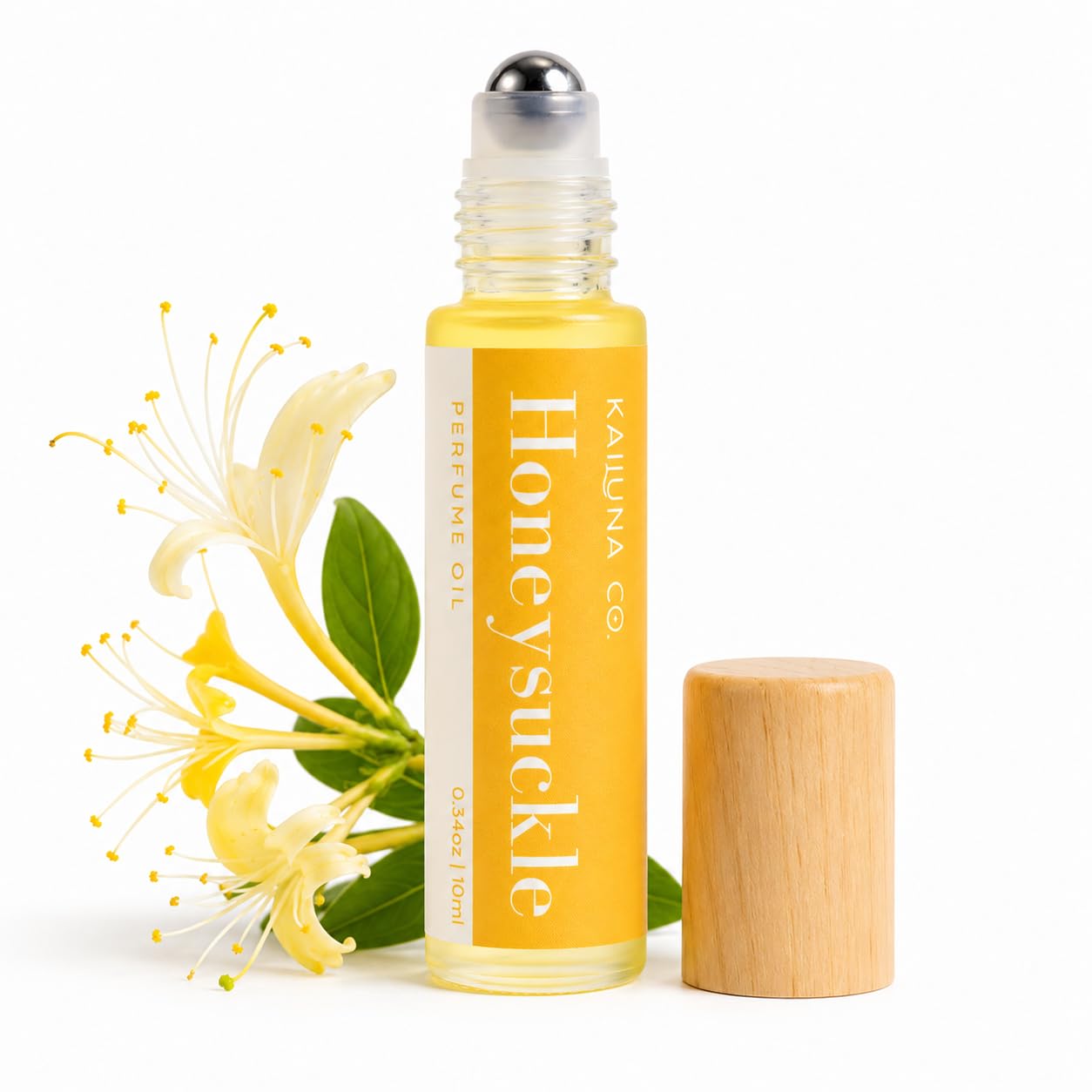 Kailuna Co. Honeysuckle Perfume Roll On for Women w/Essential Oils, 10 ml | Hand