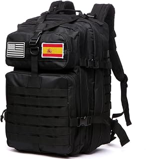 GUJOIN Tactical Backpack 50 Litres with Molle System – Large Capacity Military Waterproof for 3 Day Emergencies Hunting Hiking and Camping – Backpack for Outdoor Activities (Black)