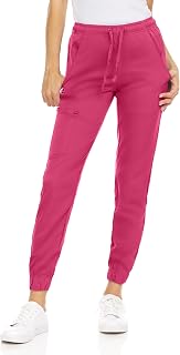 MediChic Jogger Scrub Pants for Women, Soft 4-Way Stretch Women's Medical Scrub Pants, 5-Pockets with Elastic Waistband
