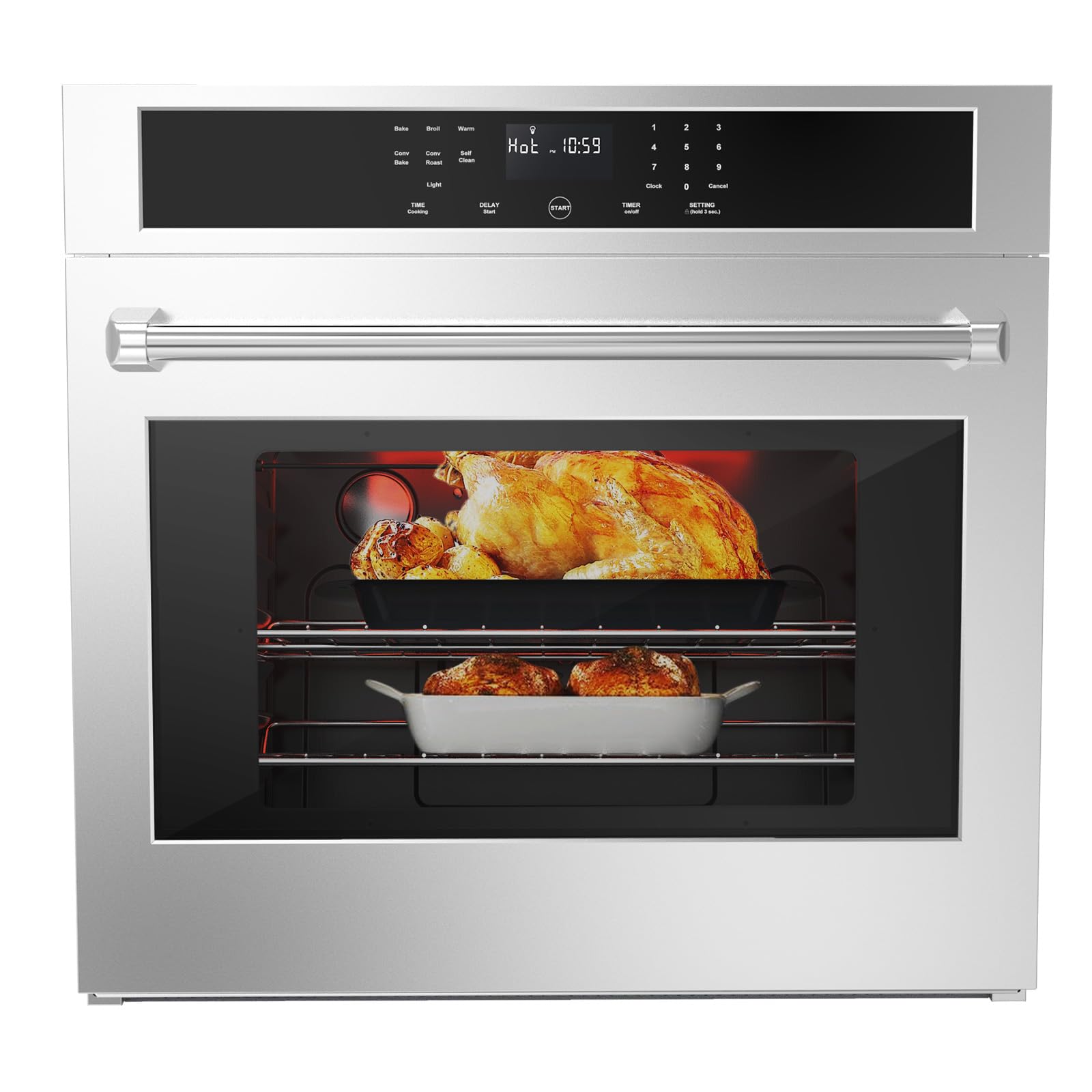 30 Inch Built-In Electric Single Wall Oven - 3D Convection, 4.8 cu. ft. Capacity