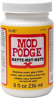 Mod Podge Matte Sealer, Glue & Finish: All-in-One Craft Solution- Quick Dry, Easy Clean, for Wood, Paper, Fabric & More. Non-Toxic - Craft with Confidence, Made in USA, 8 oz., Pack of 1