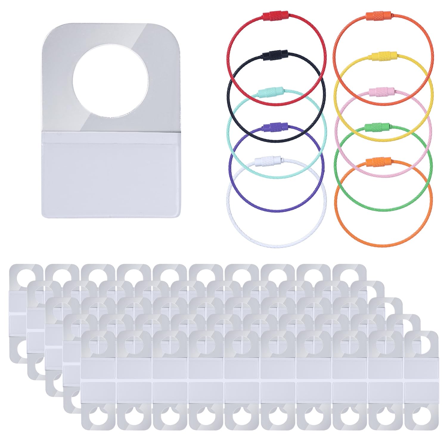 Holder for Yoto Card Rings and Tabs, 100pcs Self Adhesive Tabs, 10pcs Rings | St