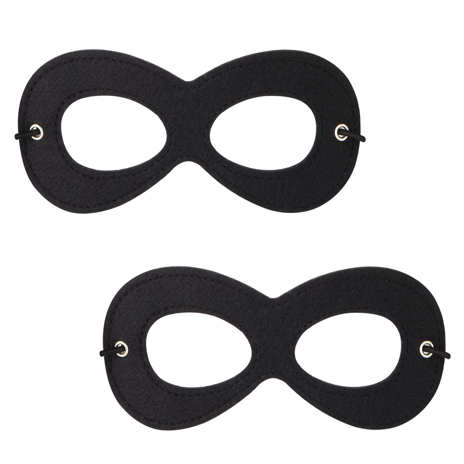 AIMIKE Superhero Mask, Black Felt Eye Mask, Halloween Dress Up, Adjustable Eyema