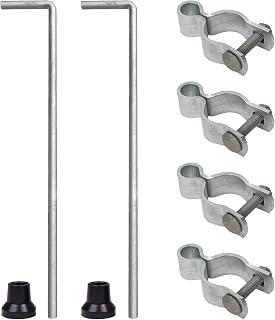 VIVIDA Chain Link Gate Drop Rod, Fence Gate Cane Bolt, 1-3/8" x 32", 2 PCS | Drop Pin Latch for Single or Double Gate, For 1-3/8" Gate Post, Chain Link Fence Hardware