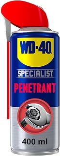 WD-40 Specialist Penetrant Spray, Loosens Rust on Nuts, Bolt & Locks, 400ml | Rust Penetrating Oil Spray, Smart Straw, Quickly Loosens All Stuck, Seized & Rusted, For Corroded Nuts, Bolts, Hinges & Locks