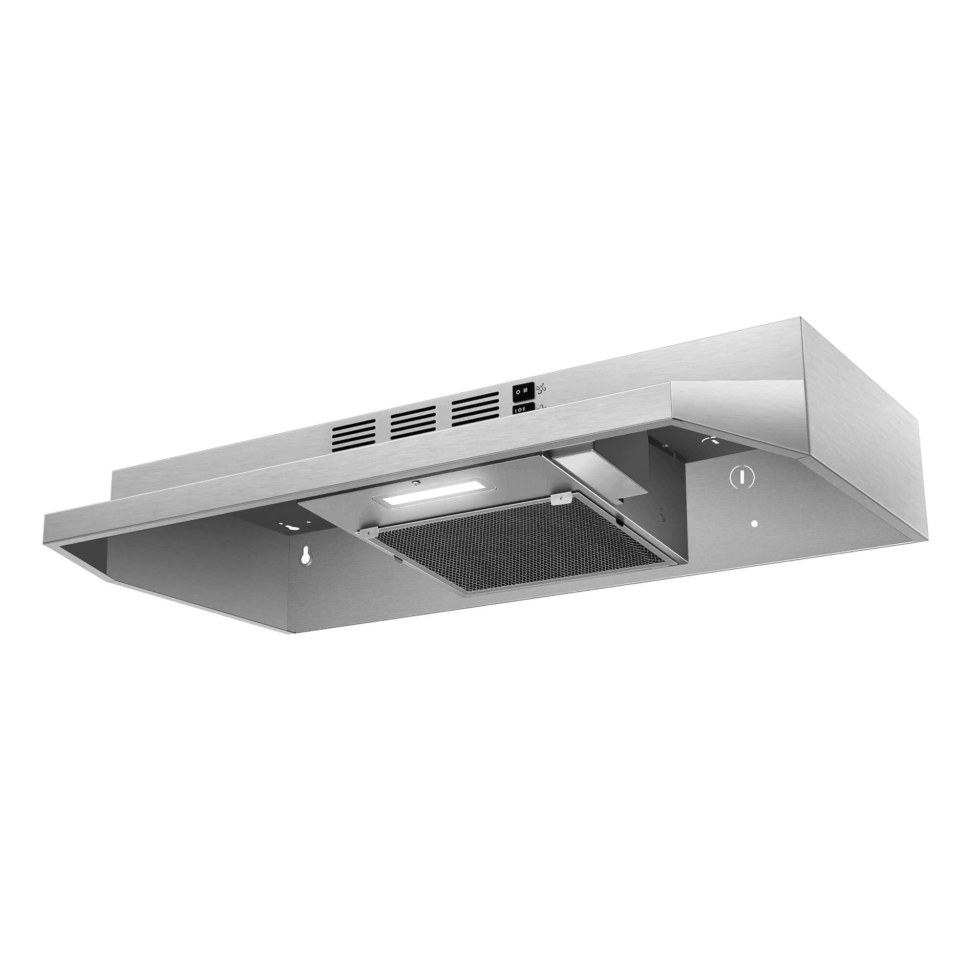 SNDOAS 30 inch Range Hood Ducted/Ductless Convertible Stainless Steel Range Hood