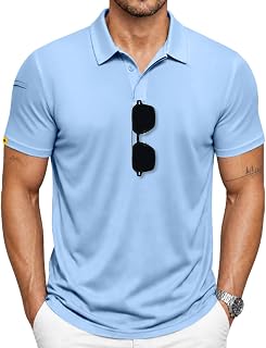 SCODI Mens Polo Shirts Short Sleeve Athletic Casual Golf Collared T-Shirt