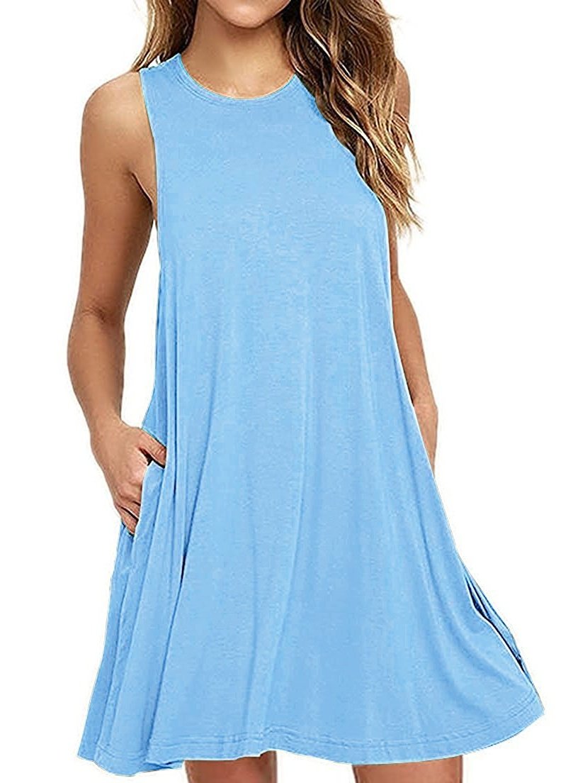 PCEAIIH - Women's Summer Dress Long Sleeve with Pockets