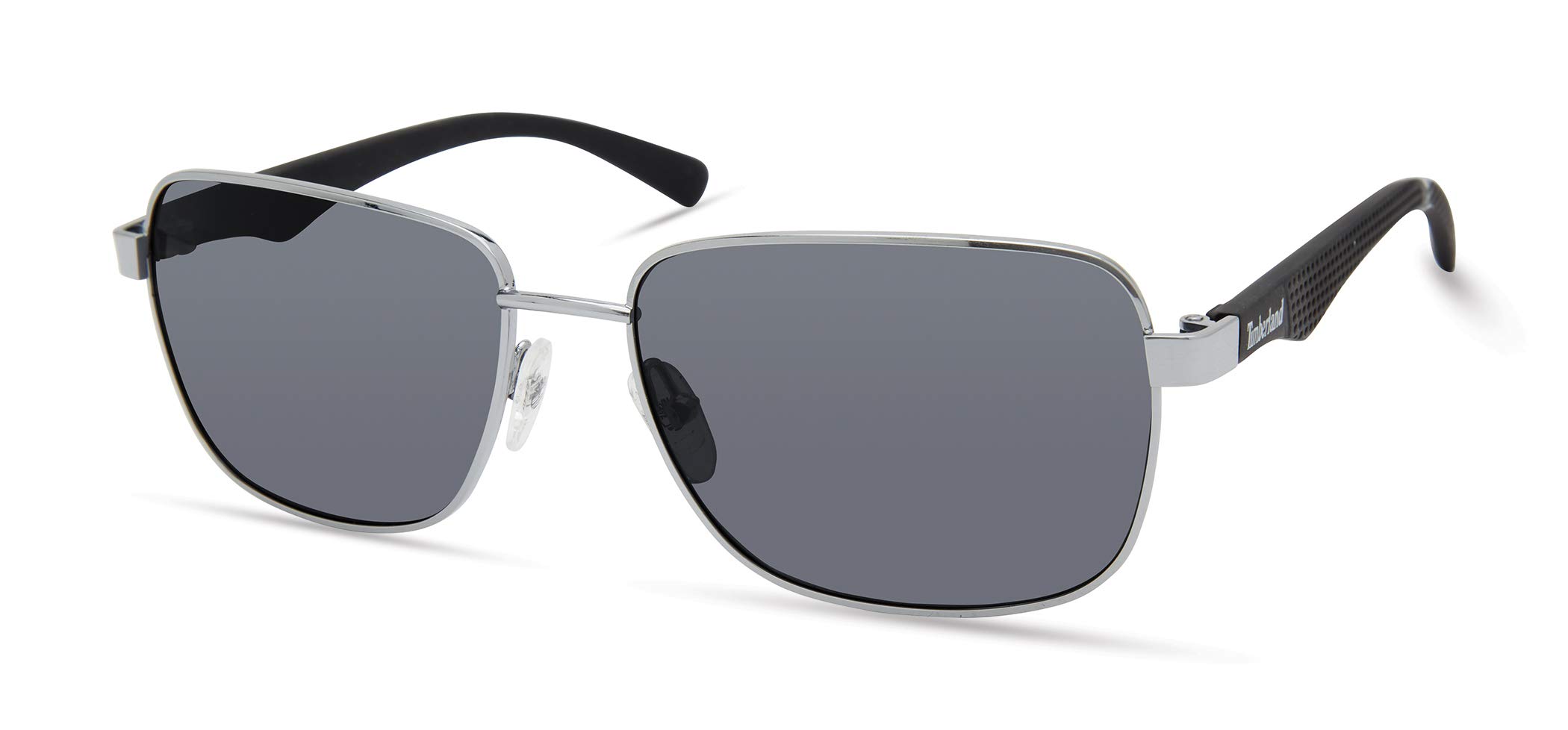 Timberland Men's TBA9263 Polarized Rectangular Sunglasses, Shiny Gunmetal, 58mm