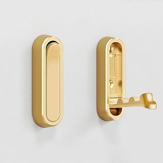 2 Pack Foldable Wall Hooks, Metal Invisible Folding Hooks for Hanging Coats, Bathroom, Bedroom, Kitchen, Retractable Space Saving Hook for Hanging Bags, Towels