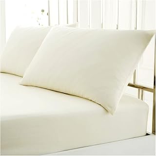 Gaveno Cavailia Plain Dyed Diamond Fitted Sheet, Polyester-Cotton, Cream, Super-King